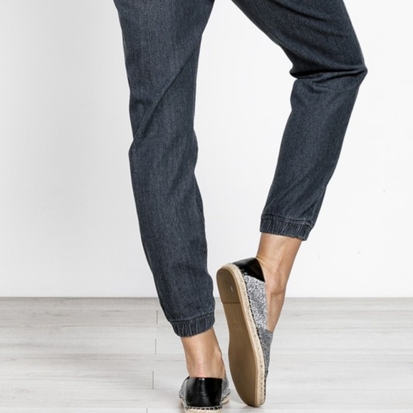 NWT Black Denim Joggers - Picture 4 of 5